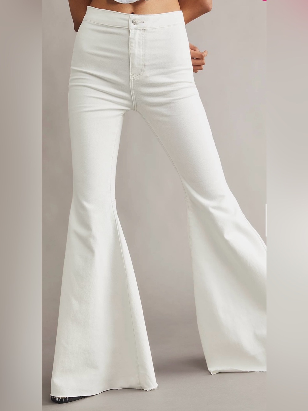 Free People "We The Free" Just Float On Flare Jeans - Winter White